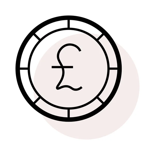 Pfund Symbol Vektor Illustration — Stockvektor