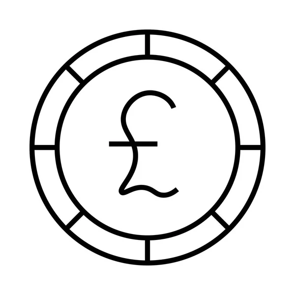 Pfund Symbol Vektor Illustration — Stockvektor