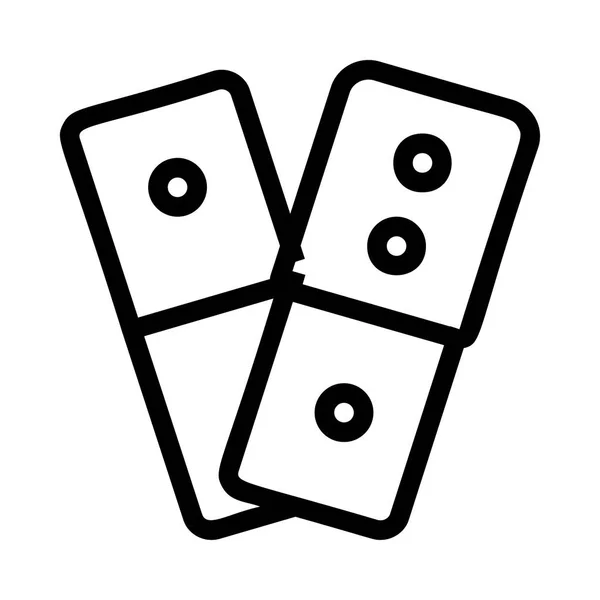 Domino Icono Vector Ilustración — Vector de stock