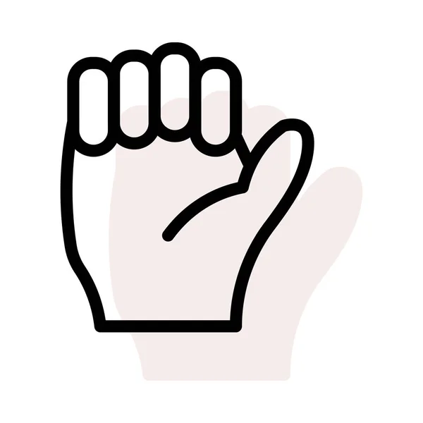 Icon Vektor Illustration Für Handflächen Und Finger — Stockvektor