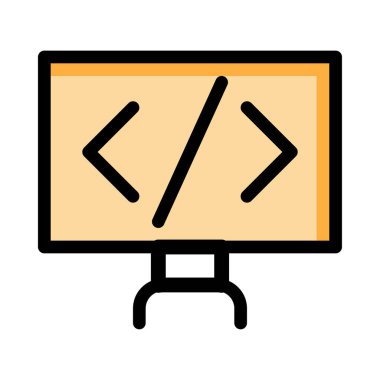 bilgisayar hattı simge vektör çizim 