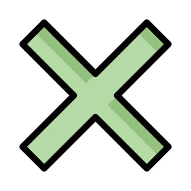 çapraz simge vektör illüstrasyonu 