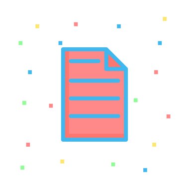 belge simgesi vektör illüstrasyonu 