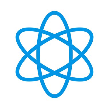 molekül düz simgesi, vektör, illüstrasyon