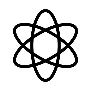 atom simgesi vektör illüstrasyonu 
