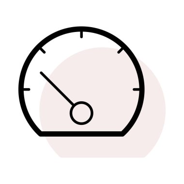 Speedometer web simgesi, vektör illüstrasyonu 