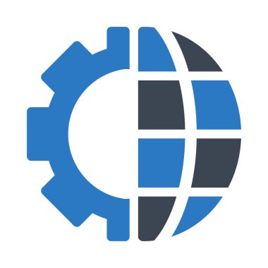 Dişli ve küre vektör çizim 