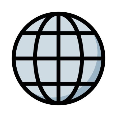 Küresel simge vektör illüstrasyonu 
