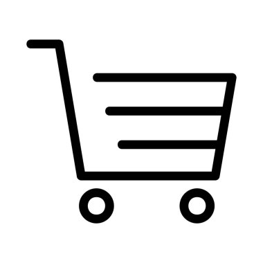 alışveriş sepeti düz simgesi, vektör