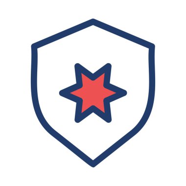 kalkan ikon vektör illüstrasyonu 