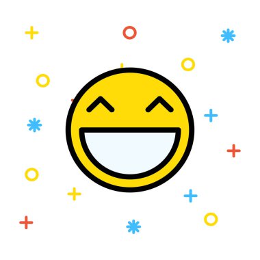 Gülümse ikon vektör illüstrasyonu 