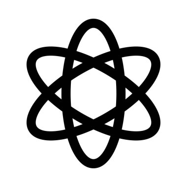 atom simgesi vektör illüstrasyonu 