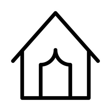 çadır simgesi vektör illüstrasyonu 