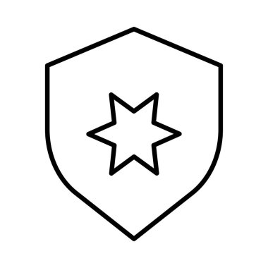 kalkan ikon vektör illüstrasyonu 