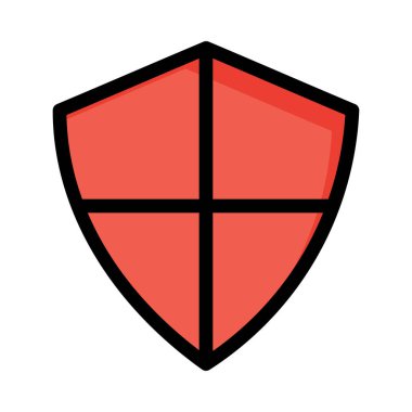 kalkan ikon vektör illüstrasyonu 