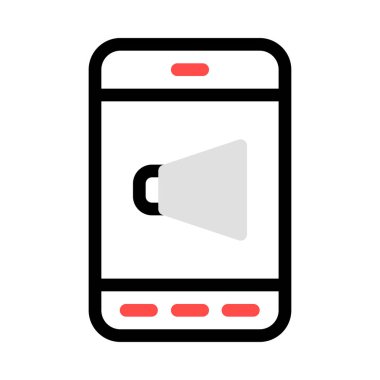 akıllı telefon hattı simge vektör çizim 