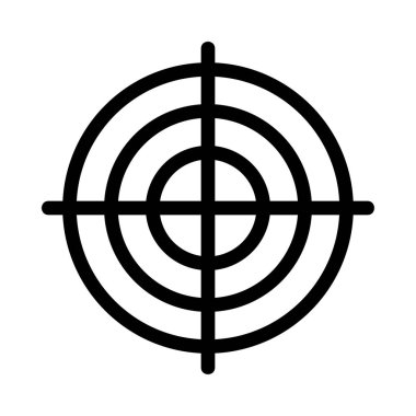 hedef düz simgesi beyaz arka plan, vektör, illüstrasyon izole