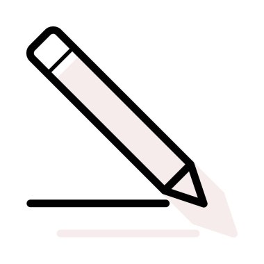 Hatta beyaz arka plan ile kalem 