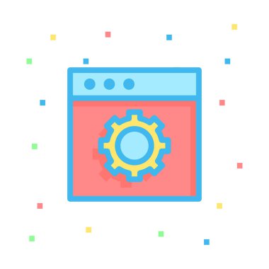 dişli simgesi vektör illüstrasyonu 