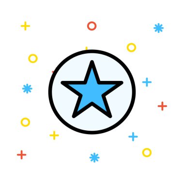 yıldız simgesi vektör illüstrasyonu 