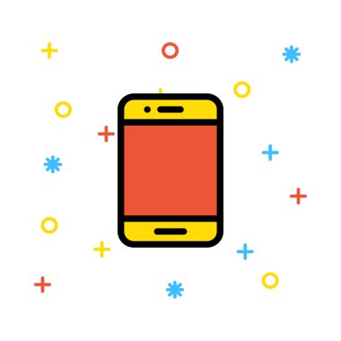 Telefon simgesi vektör illüstrasyonu  