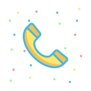 Telefon simgesi vektör illüstrasyonu 