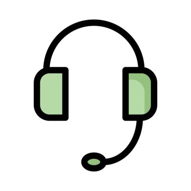 kulaklık simgesi vektör illüstrasyonu 