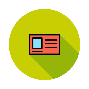 kart simge vektör çizim 