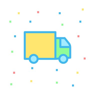 kamyon simge vektör çizim 