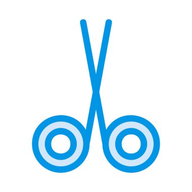 makas düz stil ikonu, vektör çizim