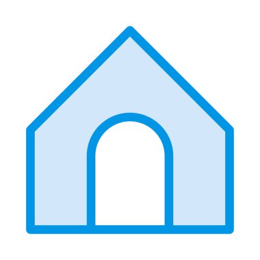 ev düz simgesi beyaz arka plan, vektör, illüstrasyon izole