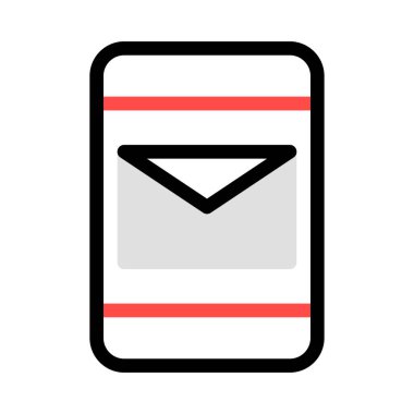 akıllı telefon hattı simge vektör çizim 