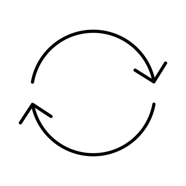 Ciclo Setas Ícone Plano Isolado Fundo Branco Vetor Ilustração — Vetor de Stock