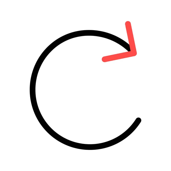 Cirkel Pijl Pictogram Vectorillustratie — Stockvector