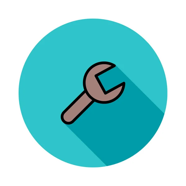 Schraubenschlüssel Linie Symbol Vektor Illustration — Stockvektor