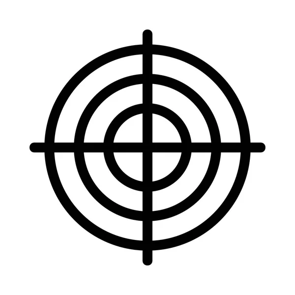 Ziel Flaches Symbol Isoliert Auf Weißem Hintergrund Vektor Illustration — Stockvektor