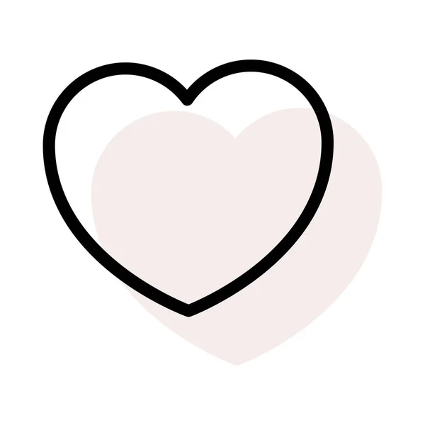 Heart Web Icon Vector Illustration — Stock Vector