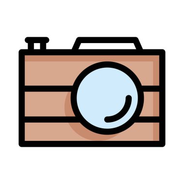 kamera simgesi vektör illüstrasyonu 