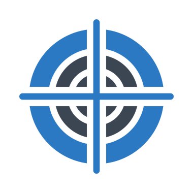 hedef düz simgesi beyaz arka plan, vektör, illüstrasyon izole