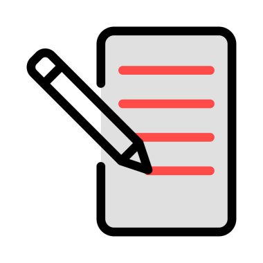 Kağıt ve kalem simge vektör çizim 