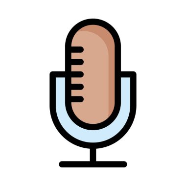 mikrofon simgesi vektör illüstrasyonu 