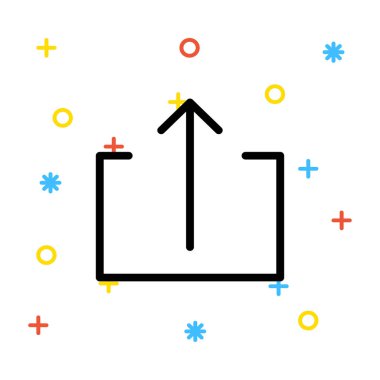 Web simge vektör çizim upload 