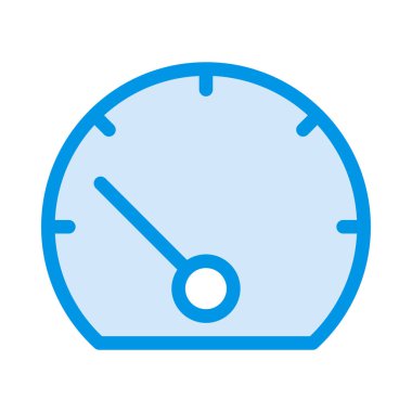 hız göstergesi düz simgesi beyaz arka plan, vektör, illüstrasyon izole