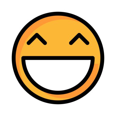 Gülümse ikon vektör illüstrasyonu 