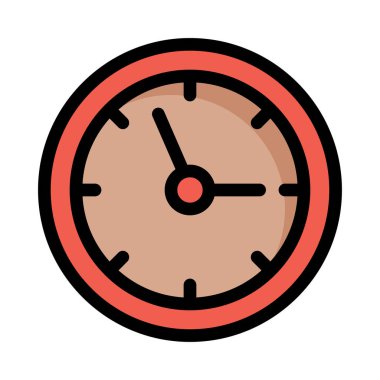 Saat simgesi vektör illüstrasyonu 