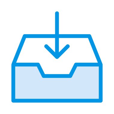 Beyaz arka plan, vektör, illüstrasyon izole indir oku düz simgesi ile klasör