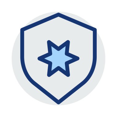 kalkan ikon vektör illüstrasyonu 