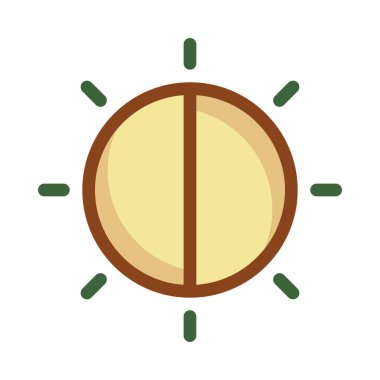 Güneş Simgesi Vektör illüstrasyonu 