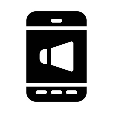 ses işareti simgesi, vektör çizim ile Smartphone 