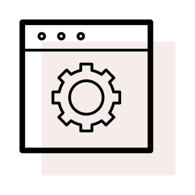 dişli simgesi vektör illüstrasyonu 